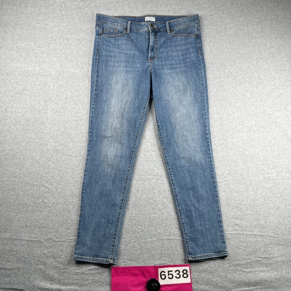 Jessica Simpson Denim Jeans Casual Stretch Womens Size 14 Blue Distressed